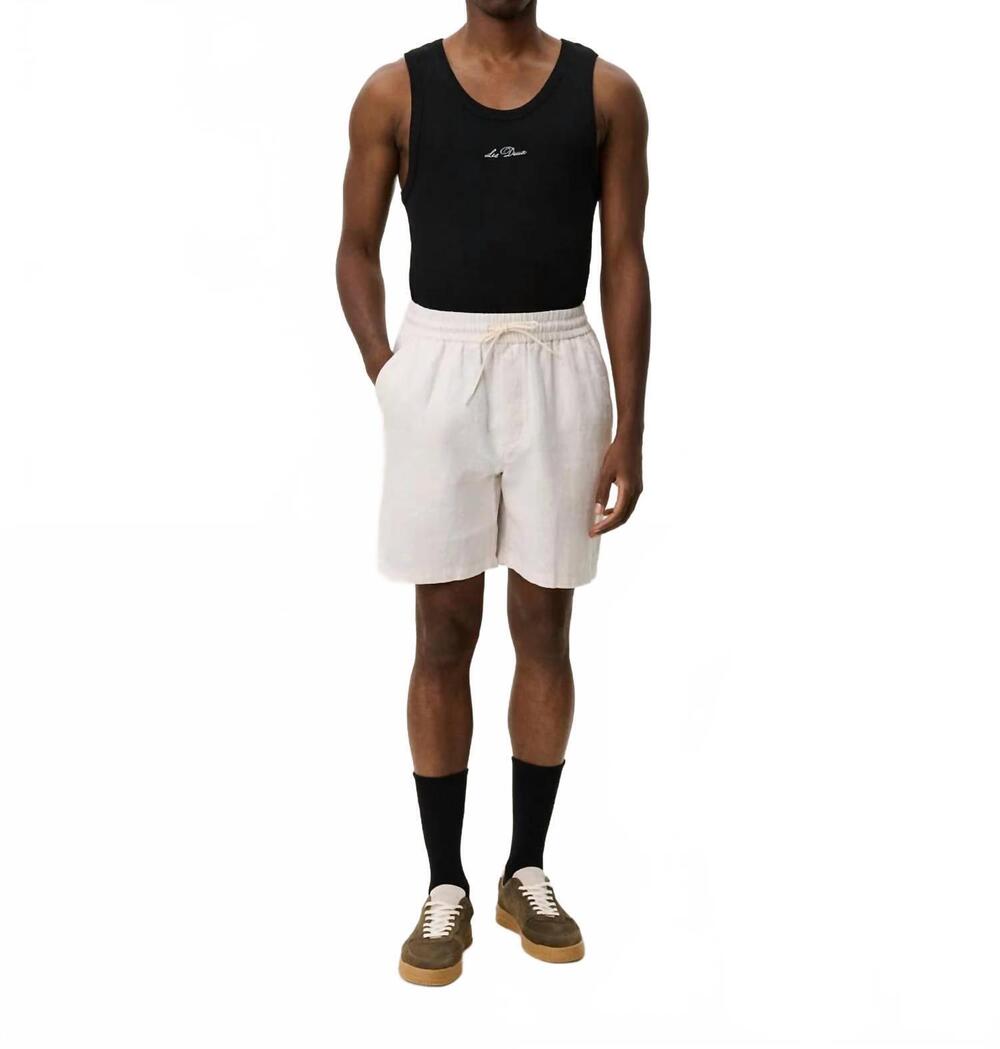 NEW LES DEUX otto linen shorts in eggnog white